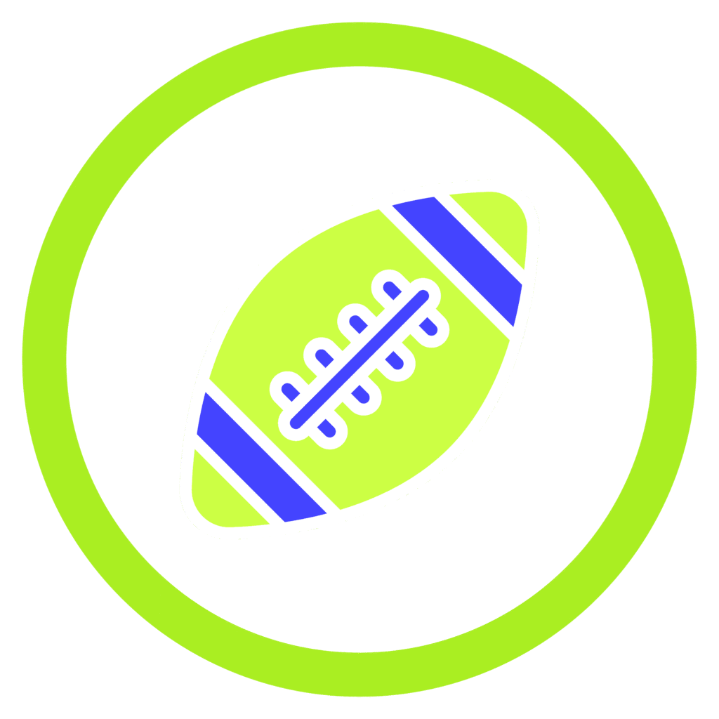 football rugby line white